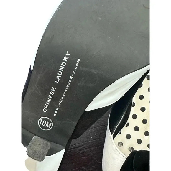 Chinese Laundry Women's Black White Slingback Carrie High Heels Shoes Size 10 - Picture 8 of 8